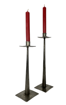 Set aus 2 Kerzenhalter Iride Metall